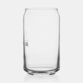Chique kalligrafie script monogram blikvorm glas (Links)