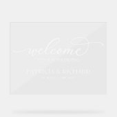 Chique Kalligrafie Welkom op ons bord (Voorkant)