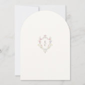 Chique kalligrafie wilde bloemen Trouwkaart Save t Kaart (Achterkant)