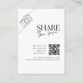 Chique kalligrafiescript Capture the Love QR-code Informatiekaartje (Voorkant)