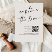 Chique kalligrafiescript Capture the Love QR-code Informatiekaartje