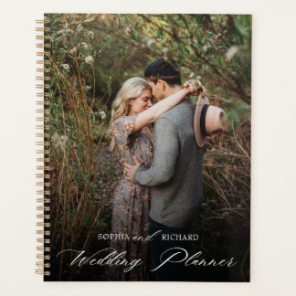 Chique kalligrafiescript gepersonaliseerde foto planner