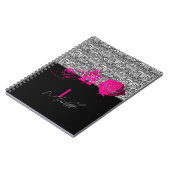 Chique kant & Rozen gepersonaliseerd Notitieboek (Linkerzijde)