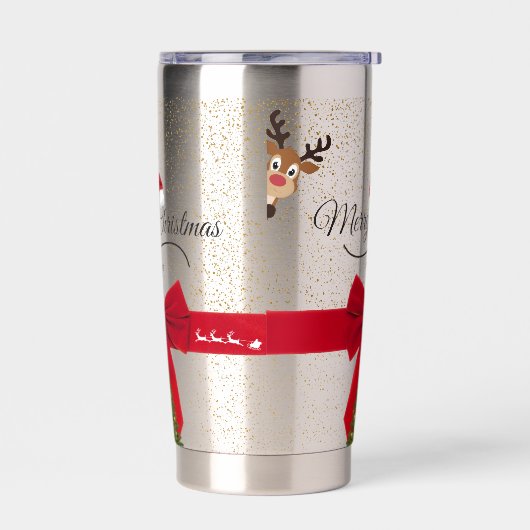 Chique Kerstmis Geïsoleerde Drinkbeker (Links)