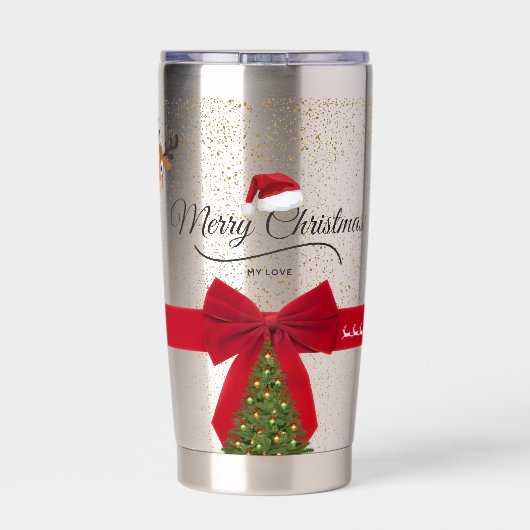 Chique Kerstmis Geïsoleerde Drinkbeker (Achterkant)