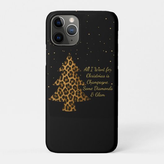 Chique Kerstmis Luipaard Boom Ontwerp Case-Mate iPhone Case (Achterkant)
