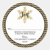 Chique Kerstslinger op maat cadeaublaadje stickers (Voorkant)