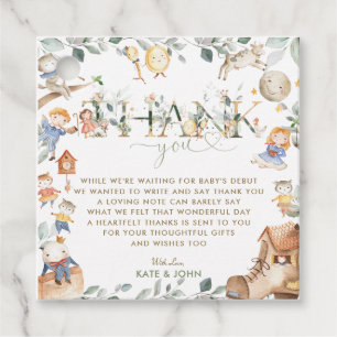 Chique kinderkamer rijm groen Baby shower jongen m Bedankjes Labels
