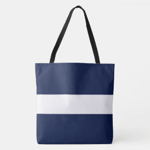 Chique Klassieke Wijd Navy Blauwe Witte Zeevaart S Draagtas