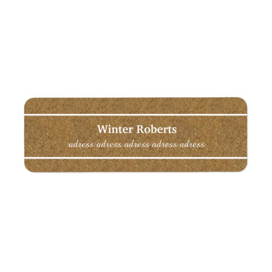 Chique kurkhout etiket (Voorkant)