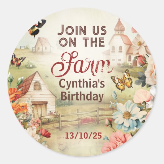 Chique land Boerderij Stickers (Voorkant)