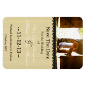 Chique land kant foto Save the date magneet (Horizontaal)