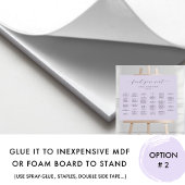 Chique Lavendel Alfabetische Bruiloft Zittingkaart Poster