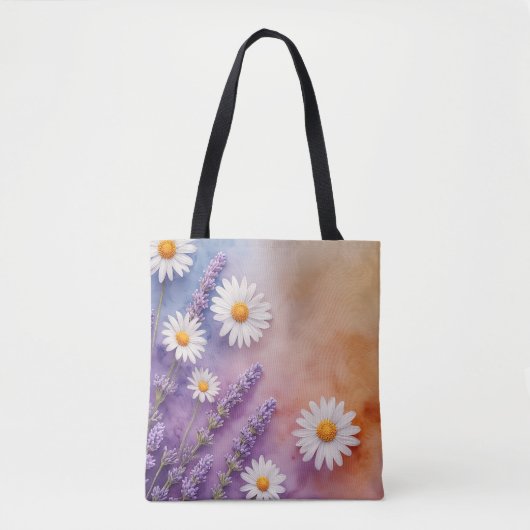 Chique Lavendel en Daisy Carryall Draagtas (Voorkant)