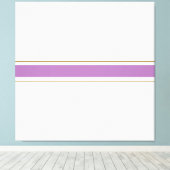 Chique Lavendel Gouden Bruin Racing Stripes op Wit Canvas Afdruk (Insitu (Houten vloer))