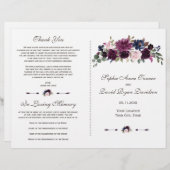 Chique lavendel marineblauw bloem bloesem programm (Voorkant / Achterkant)