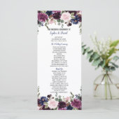 Chique lavendel marineblauw bloem bloesem programm programma (Staand voorkant)