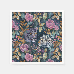 Chique Leopard floral Servet