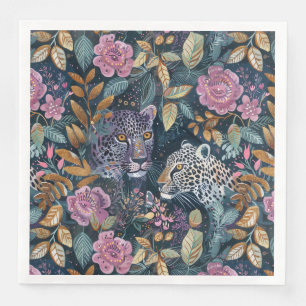 Chique Leopard floral Servet