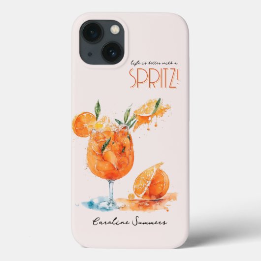 Chique leven is beter met een Spritz Waterverf Case-Mate iPhone Case (Achterkant)