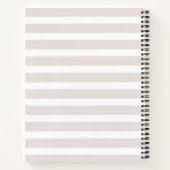 Chique Licht Roze Preppy Monogram Initialen Canvas Notitieboek (Achterkant)