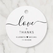 Chique liefde en Bedankt bruiloft Bedankjes Labels (Achterkant)