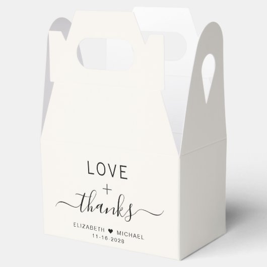 Chique liefde en Bedankt crème bruiloft Bedankdoosjes (Geopend)