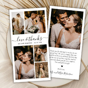 Chique Liefde en Bedankt Script Fotocollage Bruilo