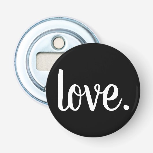 chique LIEFDE. script | Button Flesopener (Voorkant)