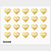 CHIQUE LIEFDE XOXO HART moderne faux glanzend goud Hart Sticker (Vel)