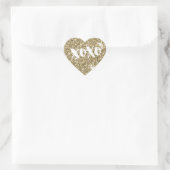 CHIQUE LIEFDE XOXO HART moderne faux gouden glitte Hart Sticker (Tas)