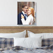 Chique Lijst en Monogram Foto Canvas Afdruk (Insitu (Slaapkamer))