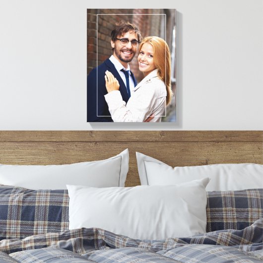 Chique Lijst en Monogram Foto Canvas Afdruk (Insitu (Slaapkamer))