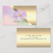 Chique Lotus Bloem Yoga Instructeur Visitekaartje (Voorkant / Achterkant)