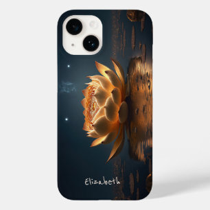 Chique Lotusbloem Donker Case-Mate iPhone 14 Hoesje