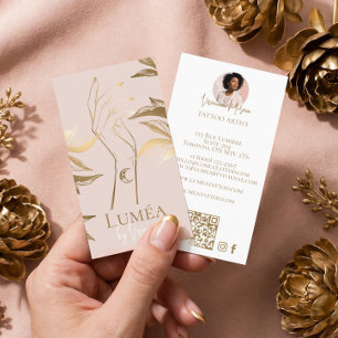 Chique Luxe Blush Roze Goud Tattoo Studio Artiest Visitekaartje