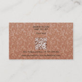 chique luxe damast schaar visitekaartje (Achterkant)