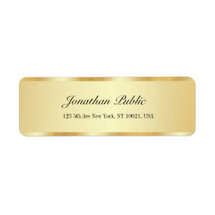 Chique Luxe Goud Glamour Sjabloon Retouradres Etiket