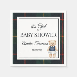 chique luxe teddybeer babyshower servet