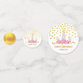 Chique Magic Birthday Eenhoorn & Gouden Confetti (Achterkanten)