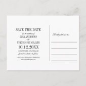 Chique Magnolia Bloemen | Bleek blauw | De datum o Aankondigingskaart (Achterkant)