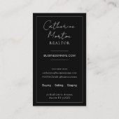 Chique makelaar foto onroerend goed visitekaartje (Achterkant)