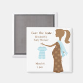 Chique mam om Baby shower te zijn bewaar de datum  Magneet (Voorkant / Achterkant)