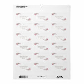 Chique Marsala Maroon Bloemige Waterverf Bruiloft Etiket (Full Sheet)