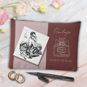 Chique Mauve Cosmetische Make-uptas Accessoires Po Etui