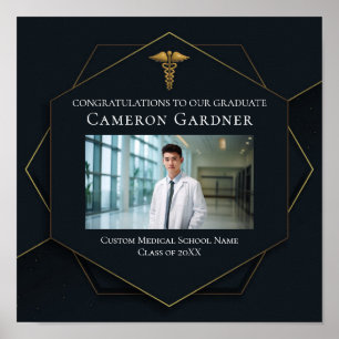 Chique Medische School Foto Afstudeerfeest Welkom Poster