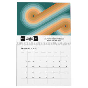 Chique Meisjesachtige Patronen - Zakelijk Logo Cad Kalender