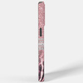 Chique meisjesachtige roze luipaard dierprint glit Case-Mate iPhone case (Achterkant / Rechts)