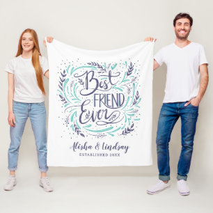 Chique met de hand geschreven beste vriendin ooit fleece deken