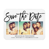 Chique met de hand geschreven save the date fotoco